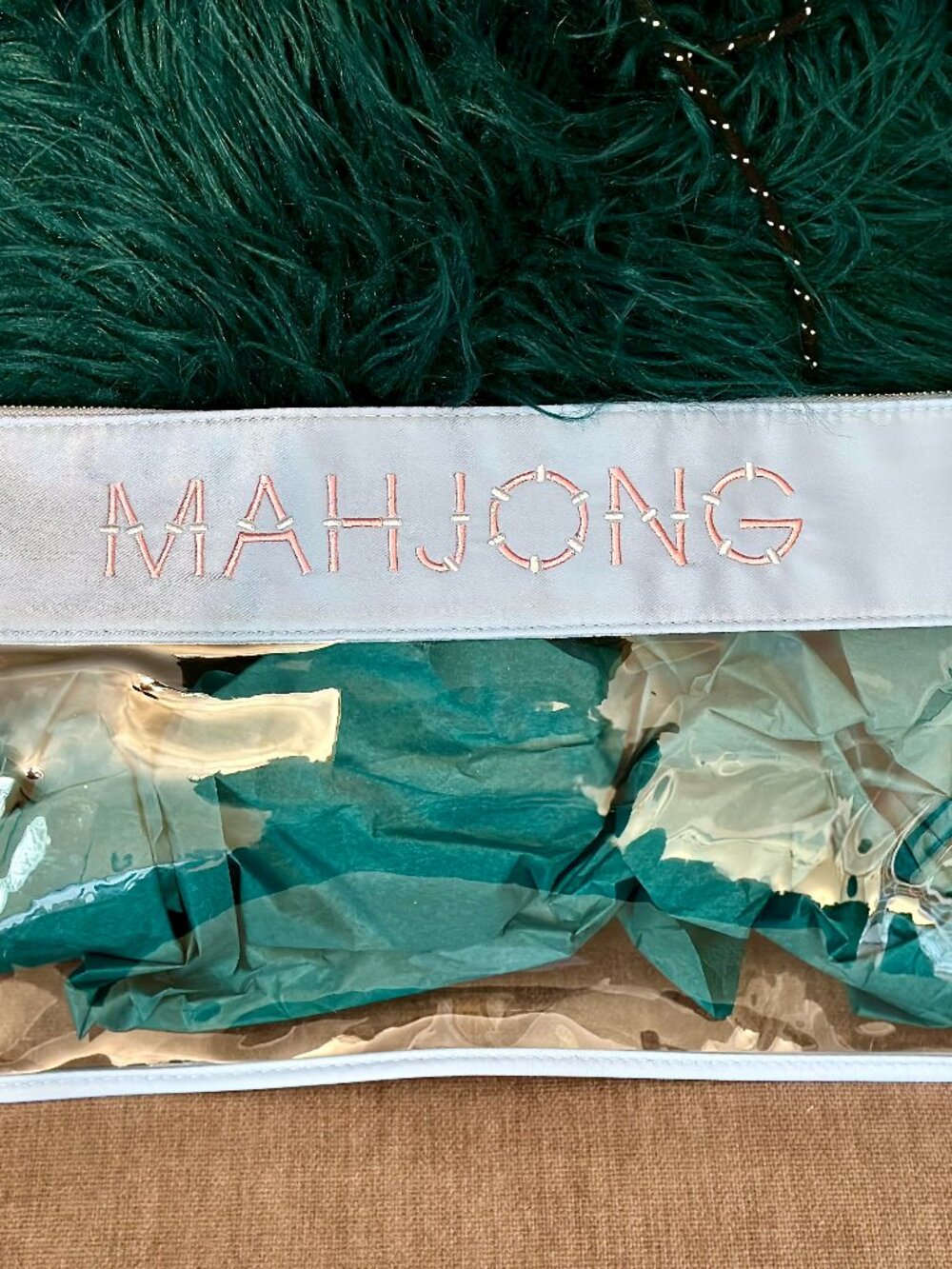 Oh My Mahjong Light Blue Bamboo Mahjong Bag